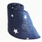 Navy Burlap Ribbon with White Star Print Patriotic-Ribbon Natural Jute and Eco-Friendly Product